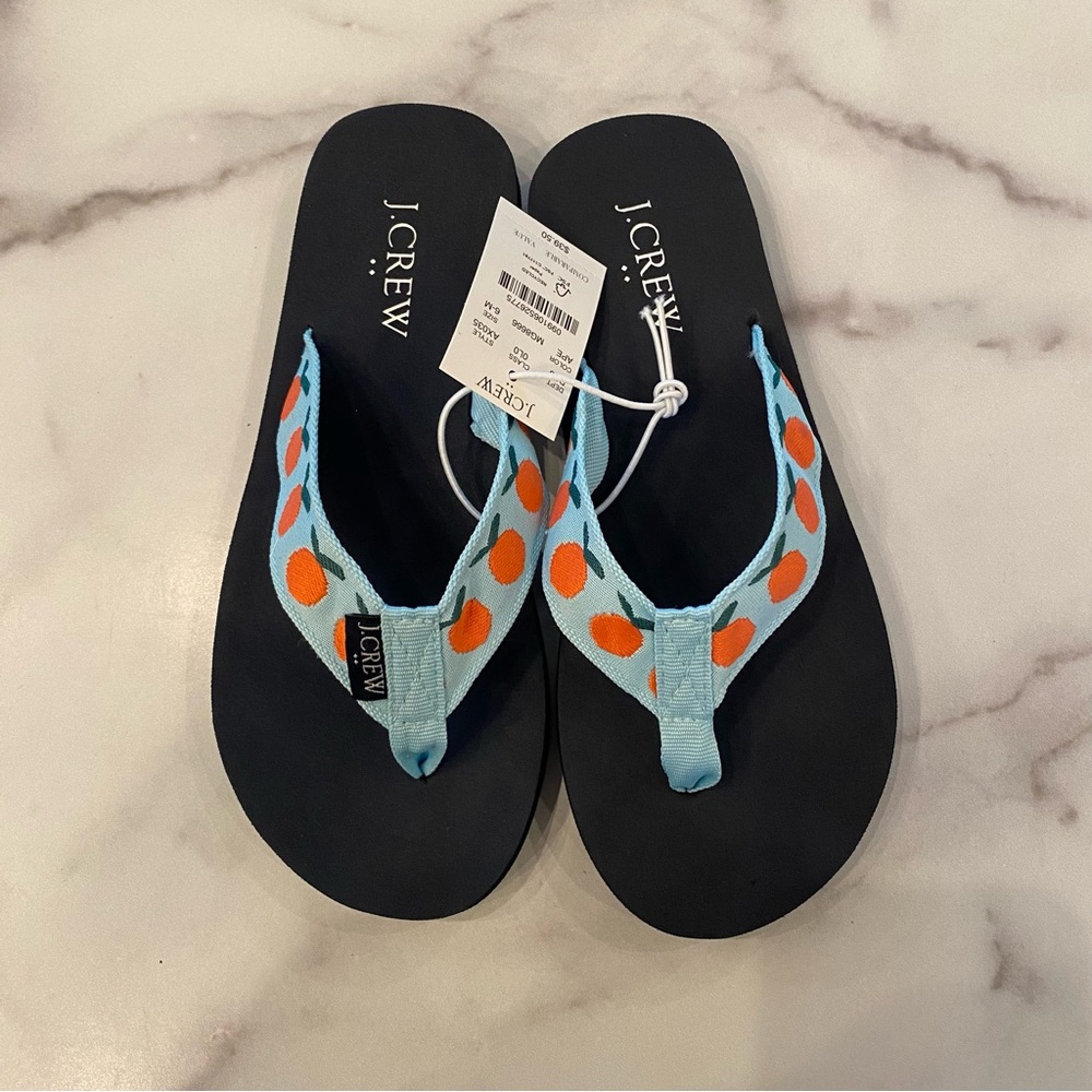 NWT J. Crew Blue and Orange Sandals